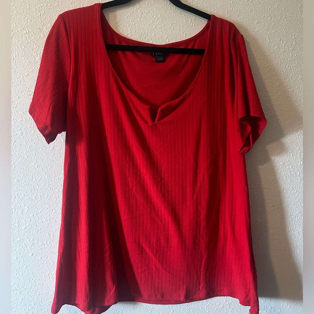 Red plus size top from Rue 21